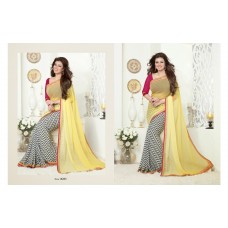 Stunning Light Yellow Ayesha Takia Georgette Designer Saree 16263